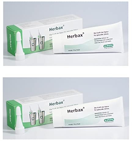 cp-pharma Herbax Zahnpasta | Doppelpack | 2 x 70 g | Zahnpflege für Hunde und Katzen | Gesunde Zähne ohne Bürsten | Zur Entfernung von Zahnbelag und Minderung von Zahnstein