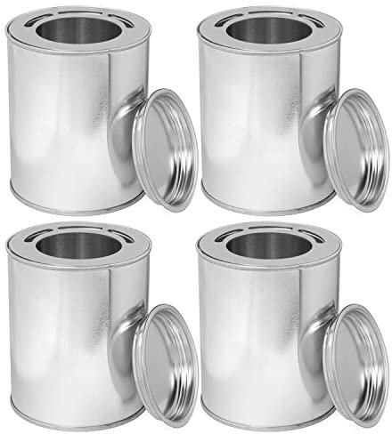Moritz 4 x plåtburkar etanol 500 ml + ekonomiplatta bioetanol bränngel burk bordskamin bordseld eldstad
