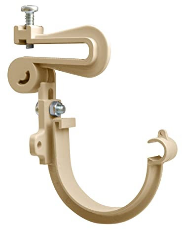 Jardibric - Crochet Étrier Monté Ø16 (Sable) - Système de Fixation Robuste pour Gouttière de Ø16 et Descente de Gouttière Ø50 - Assurez la Stabilité de Votre Installation en Toute Sécurité