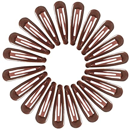 NiceYnn 20Pcs Barrettes Pince à Cheveux Clip en Métal Épingle à Cheveux Accessoires de Cheveux pour Femme Fille Marron