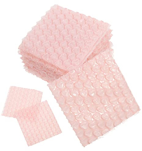VILLCASE 60 Pièces à Bulles D'amour Pochettes à Bulles à Bulles D'expédition à Bulles à Double Paroi à Bulles Pour Le Transport En Forme De Coeur Plastique Papier