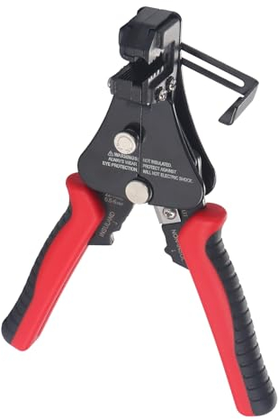 Faankiton 3-in-1 Abisolierzange Drahtschneider Automatische: Schneidzange, Abisolierzange und Crimpzange, 3-in-1 Einstellbare Abisolierwerkzeug Automatisch 8-18 AWG, Crimpzange 10-22 AWG