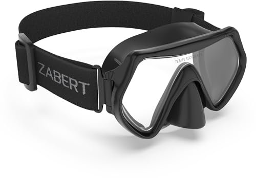 ZABERT M1 Taucherbrille, Schwimmbrille für Erwachsene herren damen Schnorchelmaske Tauchmaske Tauchermaske Schwimmmaske Schwarz
