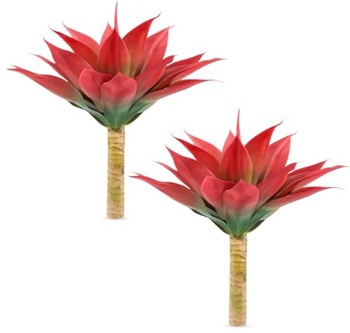 Velener Agave falso, 18 pulgadas, rojo, paquete de 2