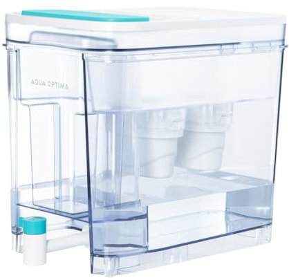 Aqua Optima Perfect Pour Wasserfilterspender, 8,2 l Fassungsvermögen, ausgestattet mit X 2 Evolve+ Wasserfilterkartuschen – reduziert Mikroplastik, Chlor, Kalk und andere Verunreinigungen