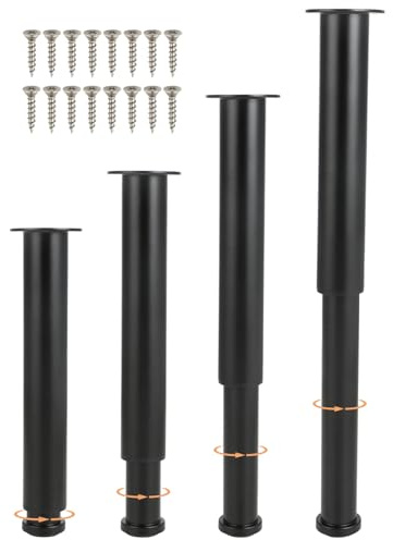 Piedini Per Mobili - Piedini Regolabili Per Mobili - Set Da 4 Gambe Per Mobili In Metallo - 25-43 cm Piedini Per Letto Con Viti, Carico Massimo 300 Kg, Per Armadietto, Divano, Tavolo, Letto Piedini