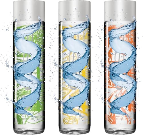 Random Mixed Variety Sparkling Water – 375 ml Glass Bottles - Lime Mint, Lemon Cucumber, Tangerine Lemongrass - Assorted Pack (4 x Mixed)