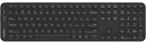 Contour Balance-tangentbord | Ergonomiskt trådlöst tangentbord i fullstorlek med USB-mottagare, numeriskt tangentbord, bekväm skrivning för hem och kontor, kompatibel med Windows OS- amerikansk layout