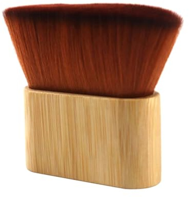 Genérico Cepillo de Cerdas Suaves para Limpieza de Cabello con Mango de Bambú para Barberías y Salones Cómodo y Resistente para Barrer Pelo y Restos Cortes Profesionales