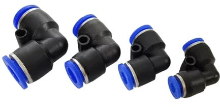 WWANBGIA Conectores rápidos for Manguera de Gas en Forma de L - Juego de 10 Conectores de latón for Tubos de 4-16 mm con Revestimiento Duradero(Pv16 (10pcs))