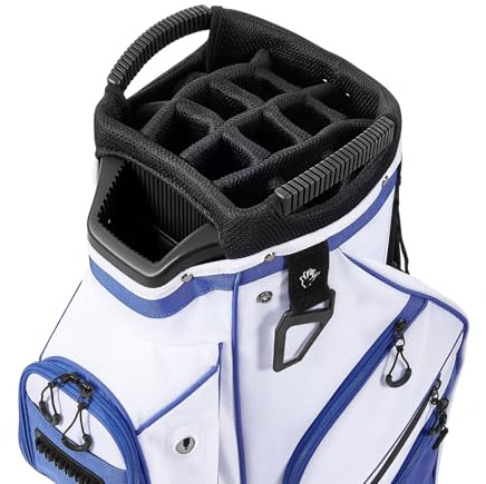 VEVOR Borsa da Golf per Carrello, Borsa da Golf Portaoggetti Mazze con Tracolla Copertura Antipioggia Fodera in PU 210D Dimensioni 350 x 420 x 945 mm, Sacca per Golfista in Poliestere per Cart Auto
