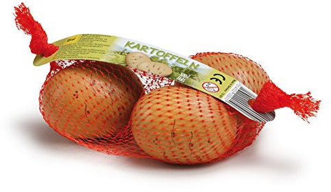 Erzi 12001 Kartoffeln im Netz aus Holz, Kaufladenartikel für Kinder, Rollenspiele