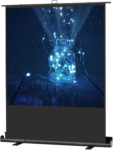 celexon Ultramobil Plus Professional Pull-Up-Leinwand 95 | 180x180 cm 1:1 | transportable 8K, Full-HD Beamer-Leinwand zum blitzschnellen Ausziehen & Aufstellen | inkl. Tragegriff + Scherengelenk