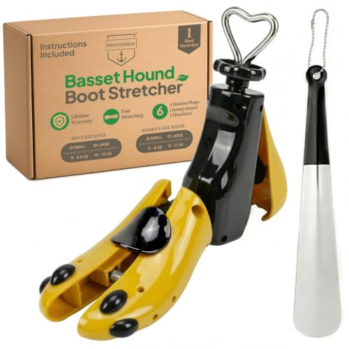 HOUNDSBAY Boxer Professional Boot Stretcher for Men; Boot Expander Boot Shoe Stretchers For Wide Feet or Bunions (1 Pack)