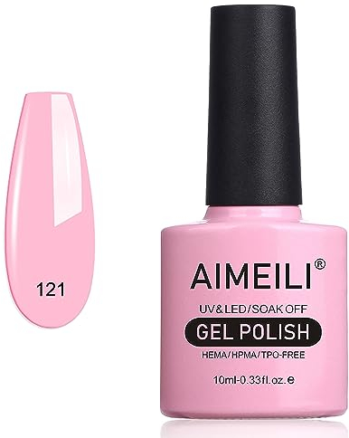AIMEILI HEMA FREE Smalto Semipermente per Unghie in Gel UV LED Smalti Colorati Gel per Manicure Gel Polish Soak Off - Rosa Rugosa (121) 10ml