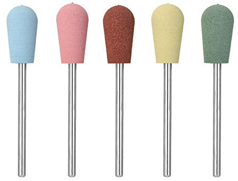 Irfora 5 Pezzi/Set Punta da in Silicone Gomma Punte da Multicolore Fresa per Manicure lucidatore per Unghie Strumento smerigliatrice