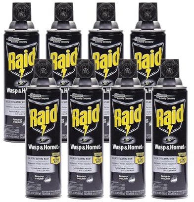 Raid Wasp Hornet Killer Spray (14 Ounce (Pack of 8))