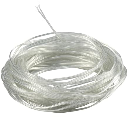 ZoZoMaiy Câble électrique en PVC transparent de 15 m - 2 fils - 28 AWG - Diamètre extérieur : 1,6 x 3,2 mm - Pour guirlande lumineuse