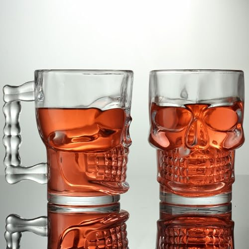 YouXiaor Verres à Bière en Verre 500 ml,Chope à Bière,Verre à Bière Artisanale,Verre à Bière,Verre à Bière,Verre Passe au Lave-vaisselle,pour Bar à la Maison