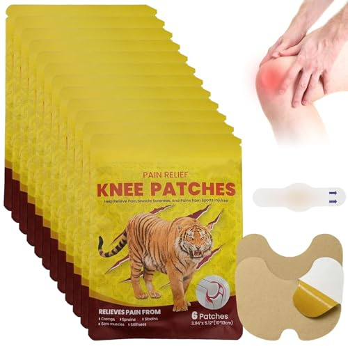 Parches para el Dolor,72 Piezas Parches de Tigre Chino,Parches para Aliviar la Artritis,Parche para Aliviar el Dolor,con Apósitos para Ampollas,para Rodilla,Cuello,Hombros,Dolores Musculares