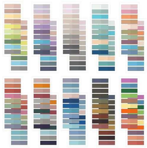 TANGJJY 4000 Piezas Indices Sticky Tabs Escribible, 10 Estilos Marcadores Adhesivos, Sticky Tabs, Notas Adhesivas Índices, Pestañas Adhesivas de Colores, para Notas, Libros, Clasificación