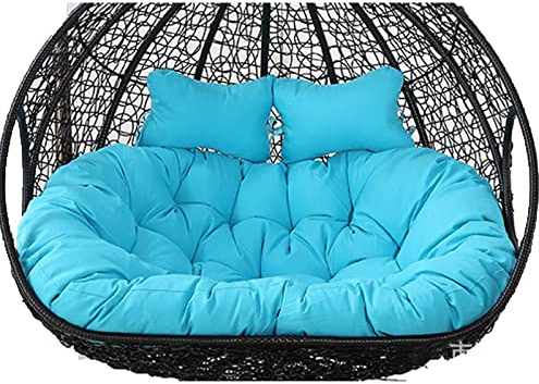 Fauteuil double suspendu – Coussin profond doux d'extérieur 2 places avec attaches – Entièrement rembourré pour plus de confort – Design durable pour des moments de détente