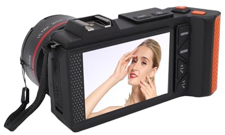 POENVFPO Cámara Digital 4K, Fotografía de 70MP, Zoom de 50X con WiFi y Pantalla Abatible para Vlogging y Fotografía de Viajes, Apertura F1.8 (Black)