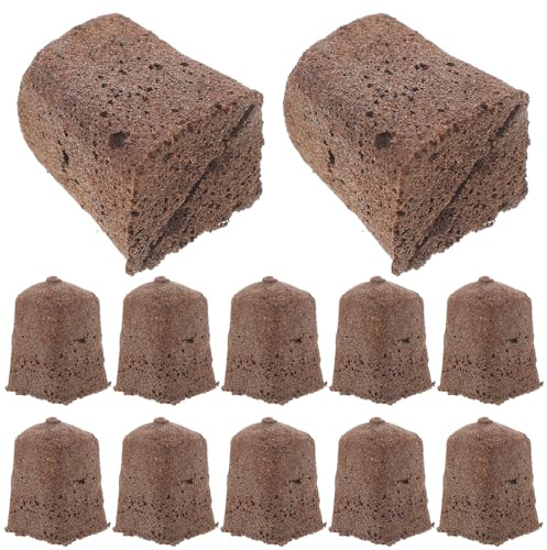 Hemobllo Blocs de Semis Hydroponiques 1 Pouce 40 Pcs pour Jardinage sans Terre Culture Hors-Sol Jardin Charbon Végétal Coton Noir Bloc Nutritif Usage Semis Plantes Légumes Fleurs
