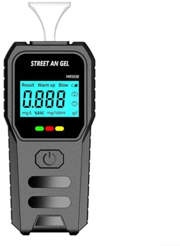 Dur, kontaktfri alkoholtestare med hög halvledarsensor dubbelt filter AI-algoritm LED digital display röstsändning för exakt detektion av BAC i m (A)