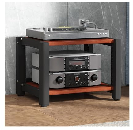 HiFi Stereo Stand Audio Tower Rack Regolabile In Legno AV Componente Media Stand Mensola Angolo per CD DVD Giradischi Display Perfetto per Sistemi Home Theater