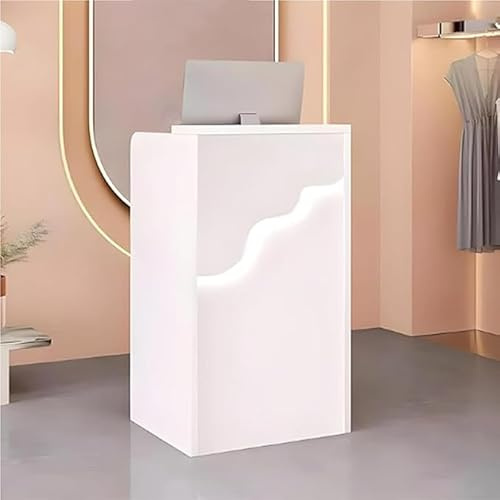 Pequeña encimera de madera con luz LED, encimera con cajón