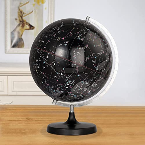 Glob, Konstellationsglob 32 cm klar himmelsglob svart med upplyst