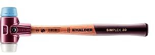 Simplex Schonhammer, TPE-soft / Superplastik; mit Tempergussgehäuse und hochwertigem Holzstiel | D=30 mm | 3017.030