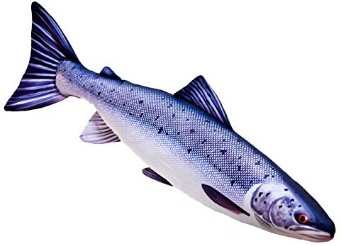 GABY Fish Pillows Dekoratives Kissen in Form des echten Fisches, Atlantischer Lachs