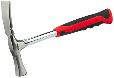 DEMA Berliner Maurerhammer 600 g – Stahlrohrstiel, Hammer, Gipserhammer, Gipserbeil – robust, langlebig, ergonomisch – Maurer, Handwerker, Baustelle, Trockenbau, Renovierung