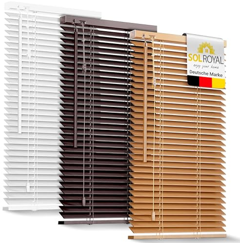 Sol Royal Veneziana in Legno SolDecor JH3 Stile Quercia - 150x160 cm - Tenda Veneziana di Legno da Interno ed Esterno - Veneziana Finestra - Prodotta nel Rispetto dell'ambiente - con Cordino