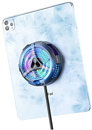 TEESSO iPad-kylare, 9,9 cm diameter magnetisk surfplattekylare, telefonkylfläkt 20 W drivrutin, temperaturvisning radiator för iPhone, bärbar datorkylare