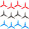 12pcs 5045 3-Blatt Propeller, 5Zoll Tri Blade Props für 2204 2205 2206-2306 Brushless Motoren FPV Racing Drone Quadcopter （ Transparent-Rot,Schwarz,Transparent-Blau）