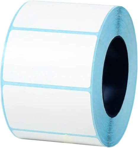 800 Self Adhesive Label Sticker, White Blank Roll 40mm x 20mm Thermal Sticky Address Label, Write On Note Mark for Office Kitchen Printer (40×20)