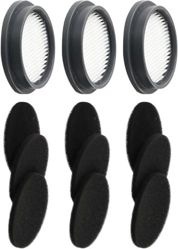 Kit di filtri HEPA in spugna per aspirapolvere senza fili Afoddon A200Pro/A200 ORFELD B08/C10A/C10G NEQUARE S12, S25, S26, S25Pro, 3 HEPA e 9 filtri in spugna (lunghezza 7,89 cm x altezza 1,98 cm)