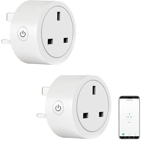UseeLink Smart Plug WiFi Timer Socket , Voice Control WiFi Plugs Works with Alexa, Google Home and SmartThings, Light Timers For Home Security, App Smart Life/Tuya, Device Sharable,2 pack