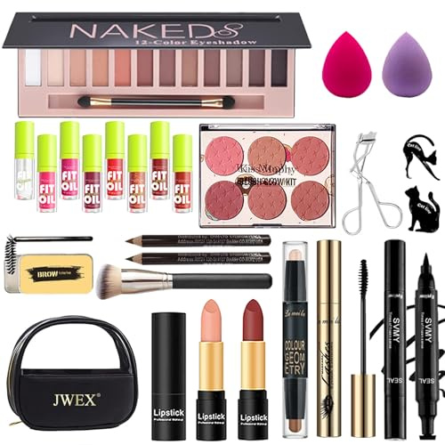All in One Full Makeup Kit for Women, Makeup Set for Women&Beginner,Eyeshadow, Foundation, Lipsticks, Eyeliner, Mascara, Brow Soap Make Up Gift Set for Women Teen Makeup Kit For Girl (A2-02UK)