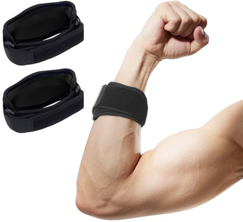 TULAMORIY Coderas Ajustable y Antideslizante, Soporte Antideslizante, compresión regulable, Adecuado para ambos sexos, Diseño Ergonómico, Alivia Molestias por Sobreesfuerzo