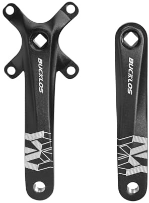 AEYINO 104 BCD 30/32/34/38/40/42T Mountain Bike Single Speed Crankset,170mm Square Taper Crankset with Narrow Wide Teeth Round Chainring,Bicycle Crank Arm Set