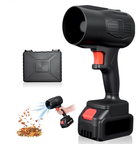 LORESJOY Soffiatore a Batteria, Soffiatore Foglie con Batteria, Mini Soffiatore per Foglie, Soffiatores Elettrico for Foglie Senza Fili Portatile, per Auto,Giardino Cortile,Foglie