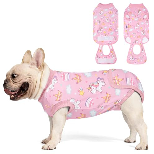 cyeollo Recovery Suit for Dogs Surgery Suit Female Spay Soft Pet Onesie Bodysuit After Sugery Male Dog Neuter Pet Clothes Small Dogs Surgical Recovery Shirt, Unicorn S