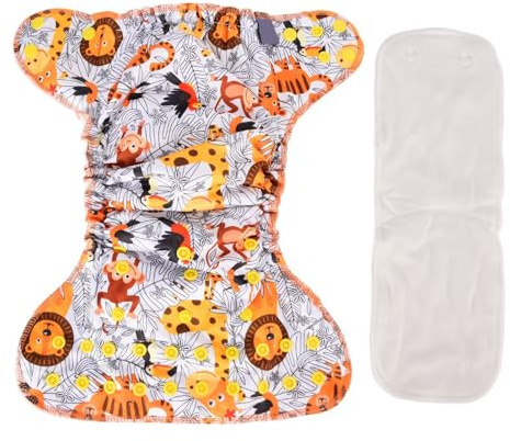 Nyfödd Allt-i-ett-blöja Andas Naturlig Mjuk Justerbar Läcksäker Babytygsblöja För Spädbarn One Size TPU-material (SMT090-EF259)