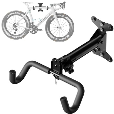 CycForge Bike Wall Mount Hanger - Adjustable Horizontal Bicycle Storage Rack for Garage and Home - Metal Hook Holder for Road, Mountain, and Hybrid Bikes