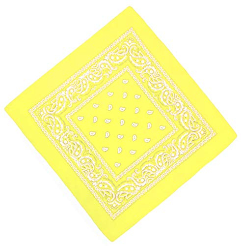 Unbekannt Bandana Kopftuch Halstuch Nickituch Biker Tuch Motorad Tuch verschied. Farben Paisley Muster, Gelb, ...