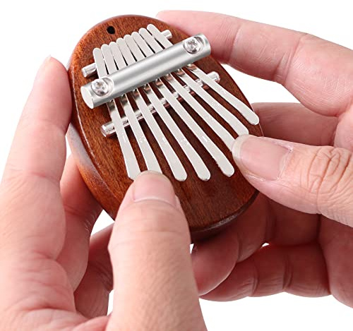 EASTROCK 8 Key Mini Kalimba, Finger Thumb Piano with Accessory Pendant Gift, Exquisite Finger Piano Ornaments Christmas Gift for Beginners